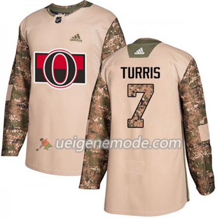 Herren Eishockey Ottawa Senators Trikot Kyle Turris 7 Adidas 2017-2018 Camo Veterans Day Practice Authentic